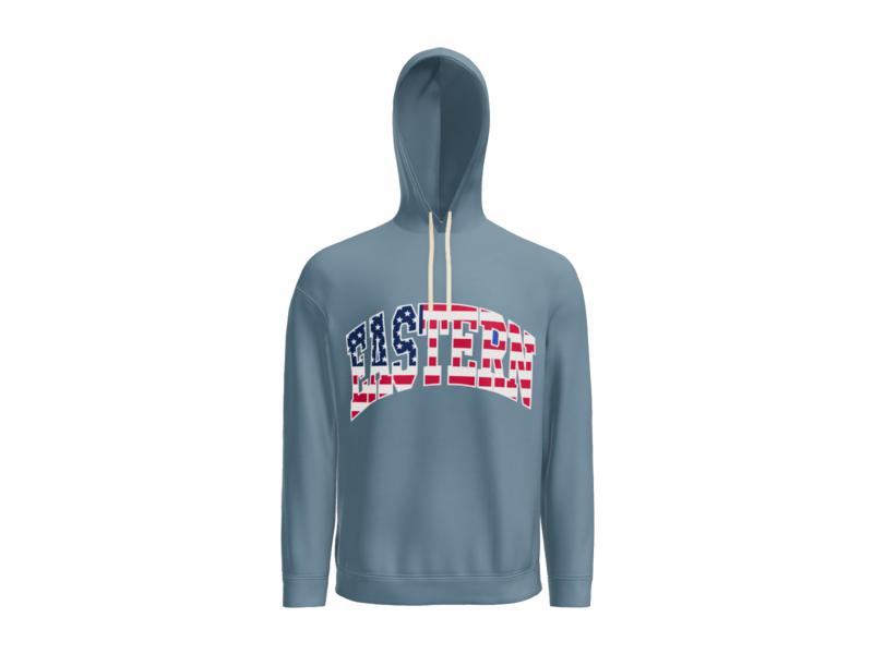 Eastern Block Flag - Comfort Colors Hoodie Sweatshirt - Blue Jean - Youth & Adult