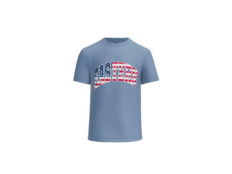 Eastern Block Flag - Comfort Colors Short Sleeve T-Shirt - Washed Denim - Youth and Adult