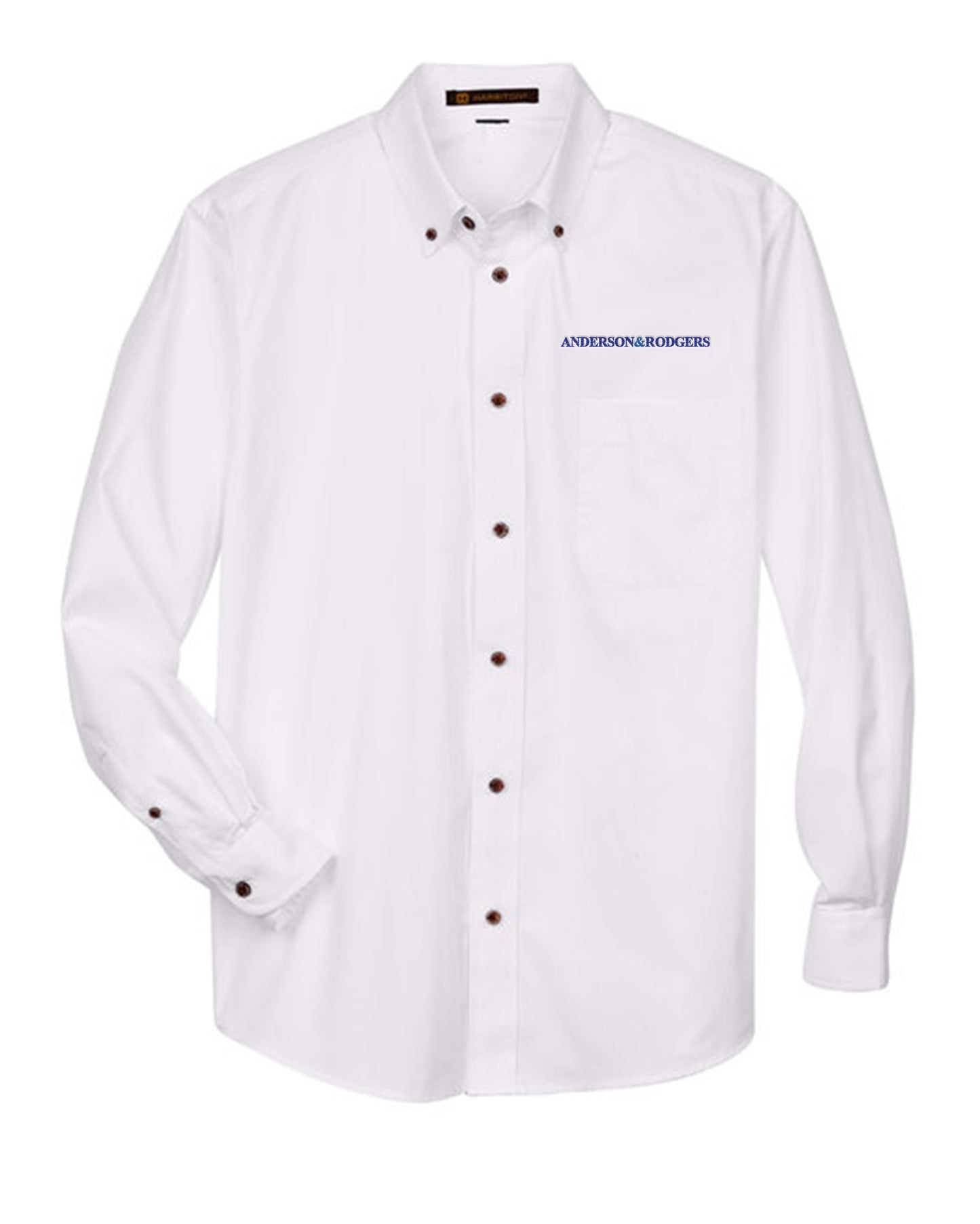 M500- Harriton Men's Easy Blend™ Long-Sleeve Twill Shirt with Stain-Release