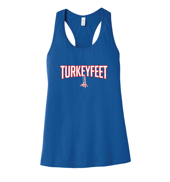 Turkeyfeet 26 - Bella Women’s Racerback Tank - Royal