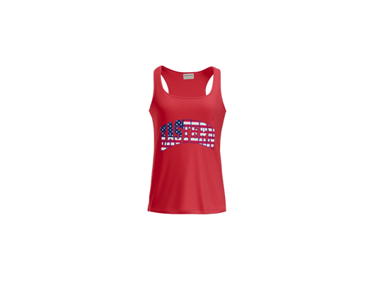Eastern Block Flag - Augusta Performance Tank - Ladies & Girls - Red