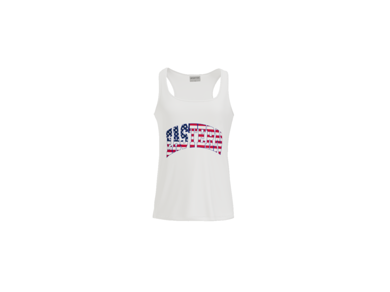Eastern Block Flag - Augusta Performance Tank - Ladies & Girls - White