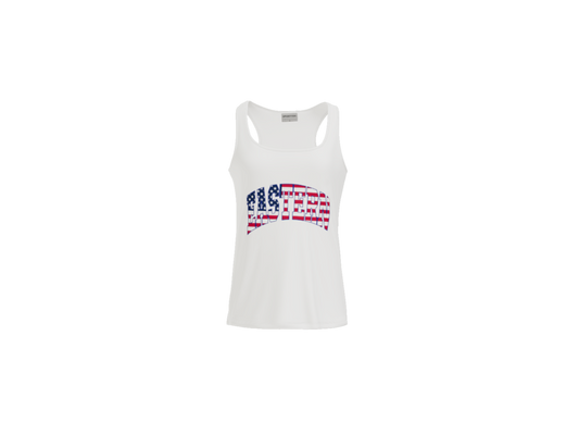 Eastern Block Flag - Augusta Performance Tank - Ladies & Girls - White
