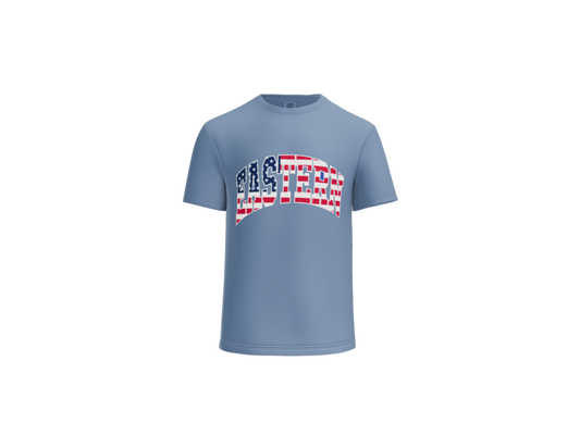 Eastern Block Flag - Comfort Colors Short Sleeve T-Shirt - Washed Denim - Youth and Adult