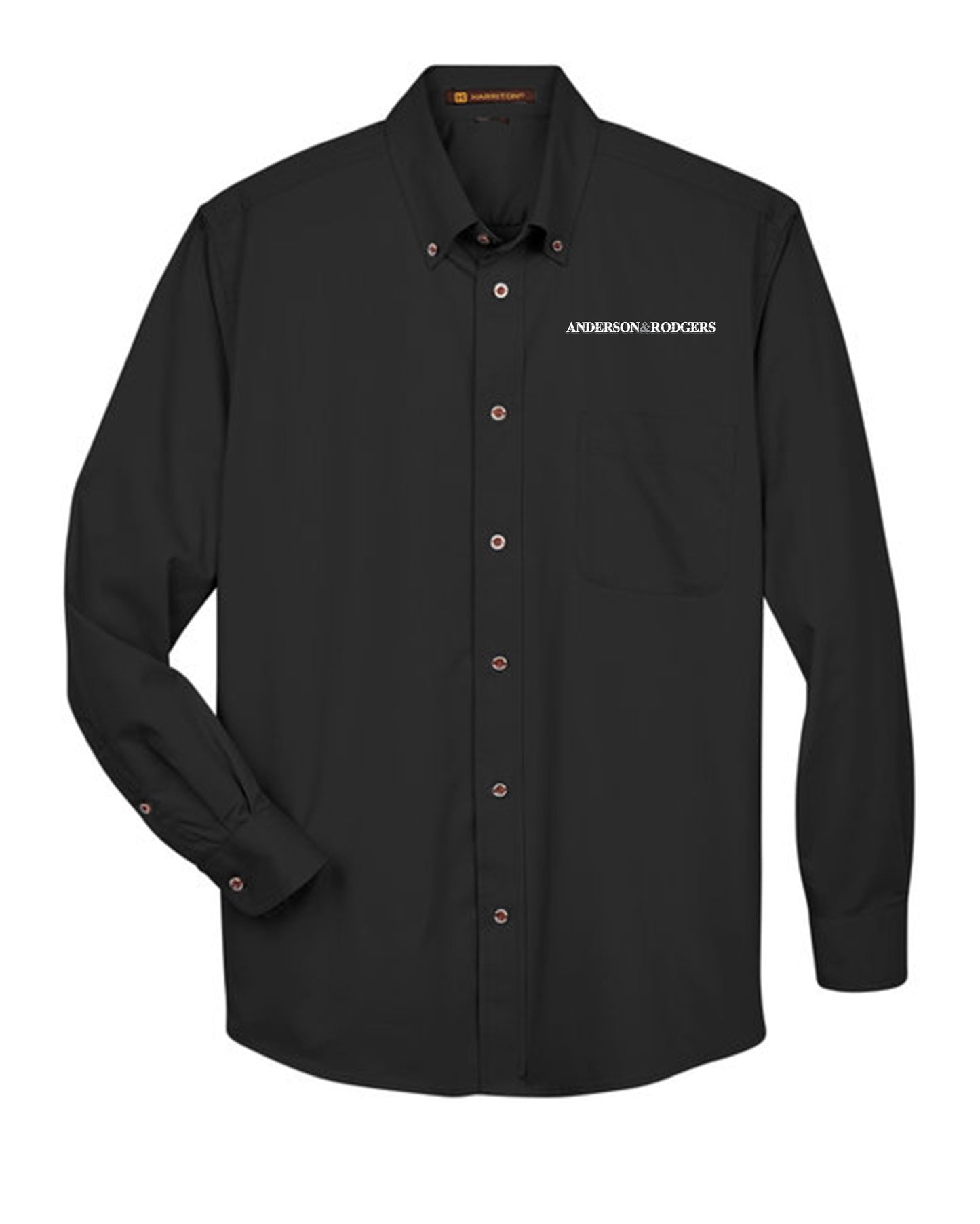 M500- Harriton Men's Easy Blend™ Long-Sleeve Twill Shirt with Stain-Release