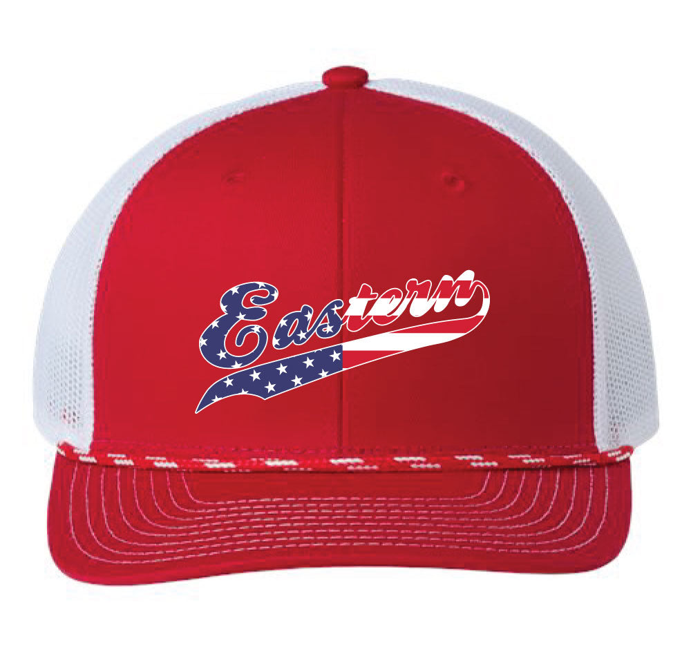 Eastern Flag Script - The Game Everyday Rope Trucker Cap - Red/White