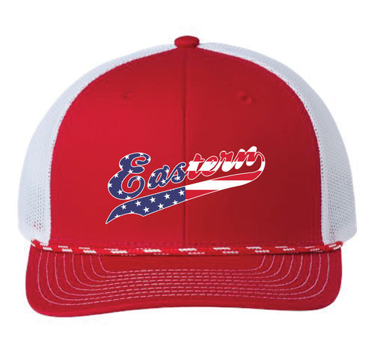 Eastern Flag Script - The Game Everyday Rope Trucker Cap - Red/White