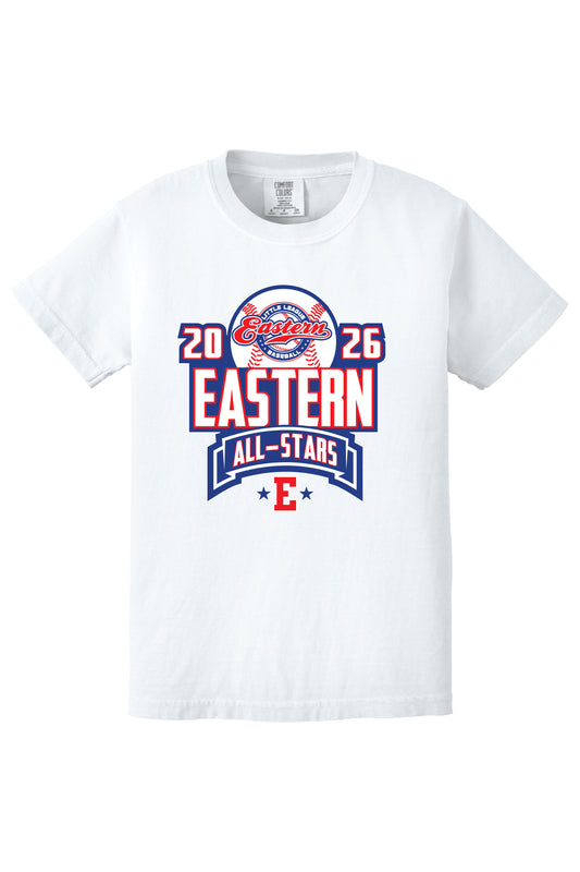 2026 All-Stars - Comfort Colors Short Sleeve T-Shirt - White - Youth and Adult