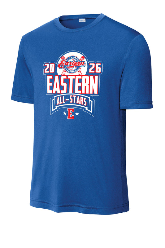 2026 All-Stars - Sport Tek Dry Fit T-shirt - Royal - Youth and Adult