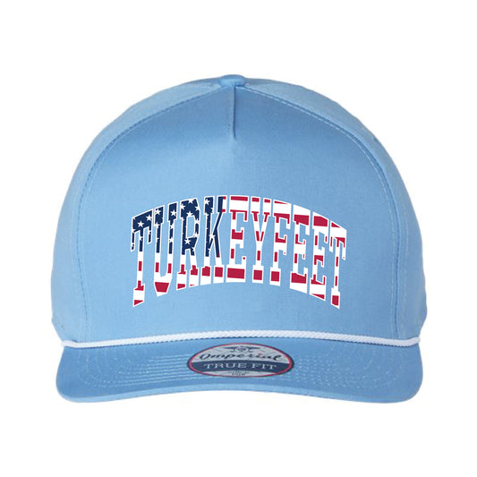 Turkeyfeet Block Flag - Imperial - The Barnes Cap - Light Blue