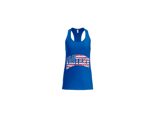 Eastern Block Flag - Bella Women’s Racerback Tank - Royal