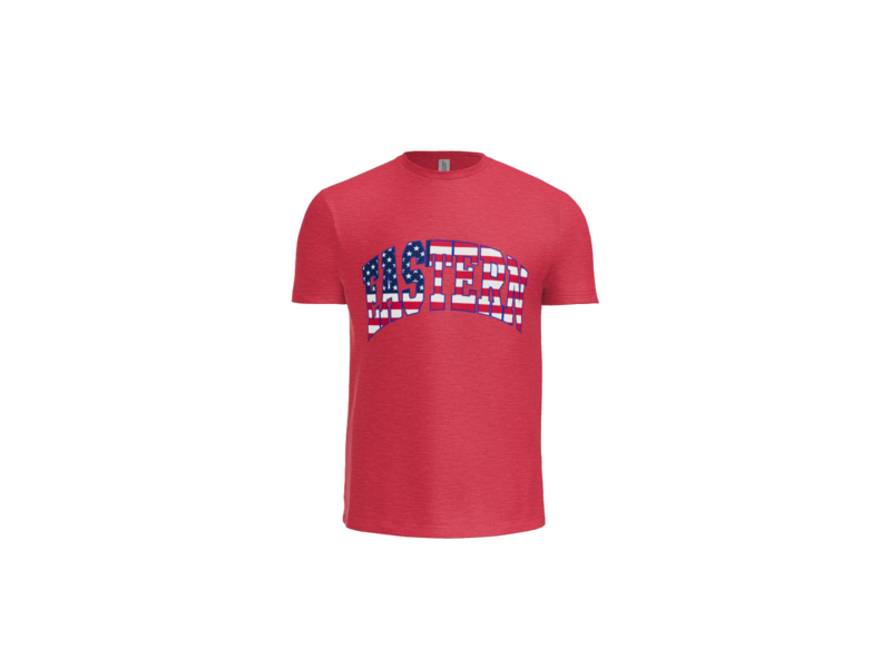 Eastern Block Flag - Next Level Tri Blend Tee - Youth and Adult - Vintage Red