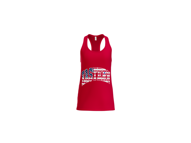 Eastern Block Flag - Bella Women’s Racerback Tank - Red