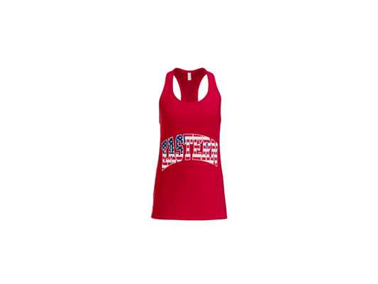 Eastern Block Flag - Bella Women’s Racerback Tank - Red