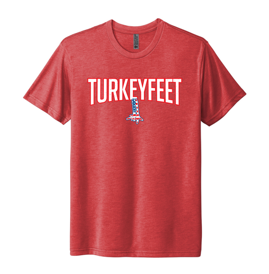 Turkeyfeet 26 - Next Level Tri Blend Tee - Youth and Adult - Vintage Red