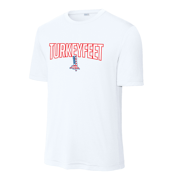Turkeyfeet 26 - Sport Tek Dry Fit T-Shirt - White - Youth and Adult