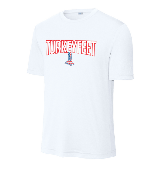 Turkeyfeet 26 - Sport Tek Dry Fit T-Shirt - White - Youth and Adult