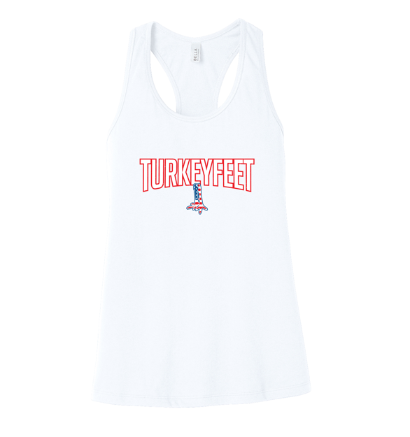 Turkeyfeet 26 - Bella Women’s Racerback Tank - White
