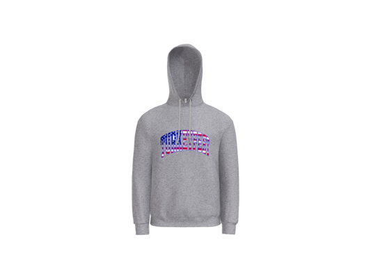 Turkeyfeet Block Flag - Jerzees Hoodie - Athletic Grey - Youth & Adult